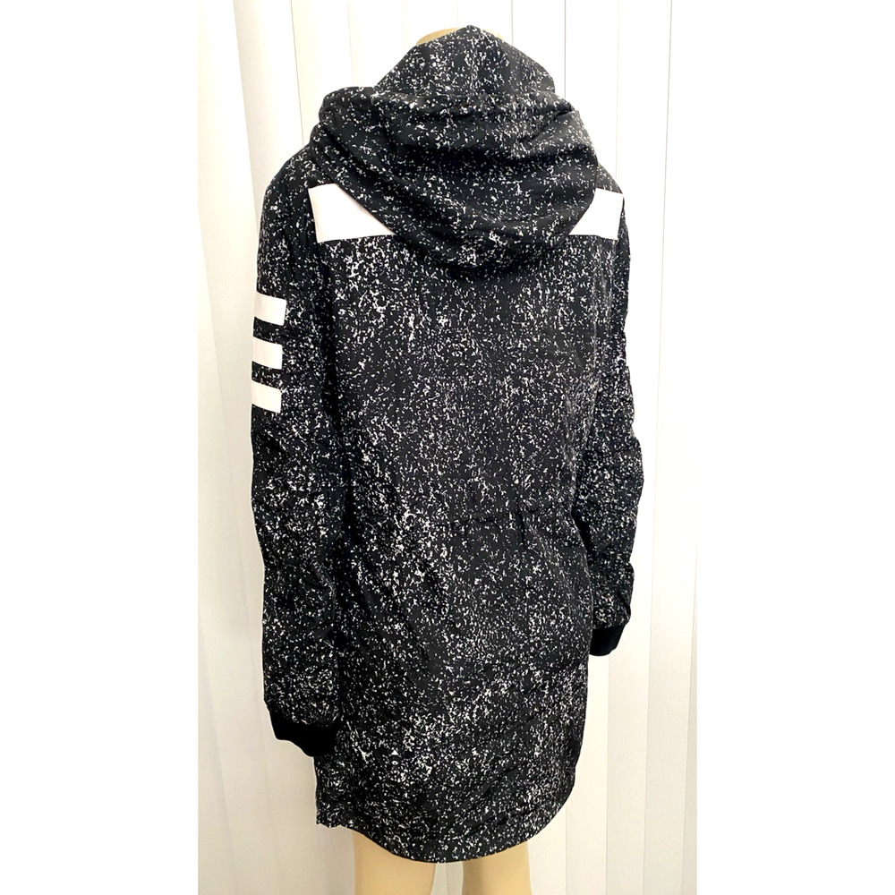 Belmar 16eme Nord Windbreaker Jacket Black White Zip Long Sleeve Pockets Hood L - Picture 3 of 8